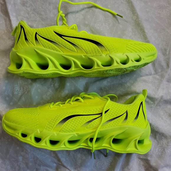 Shein Fire Cloud Running Shoes - Fluorescent Yellow - Size Mens 44 (US Sz 11) main image 5